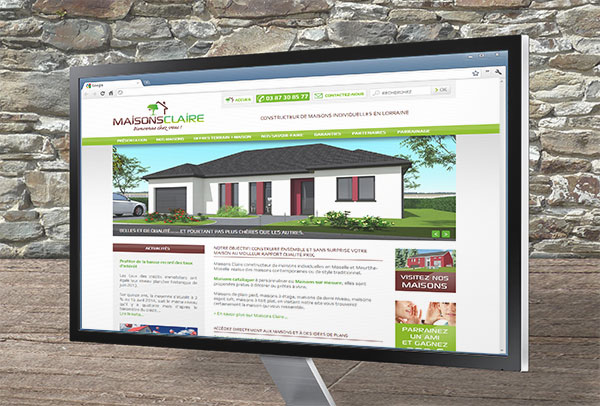 Site web pour Maisons Claire